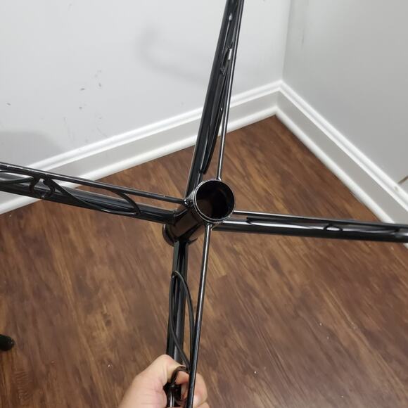 Vintage Metal Christmas Tree Base Metal Stand Black 1.25" Opening Collapsible - Picture 4 of 6